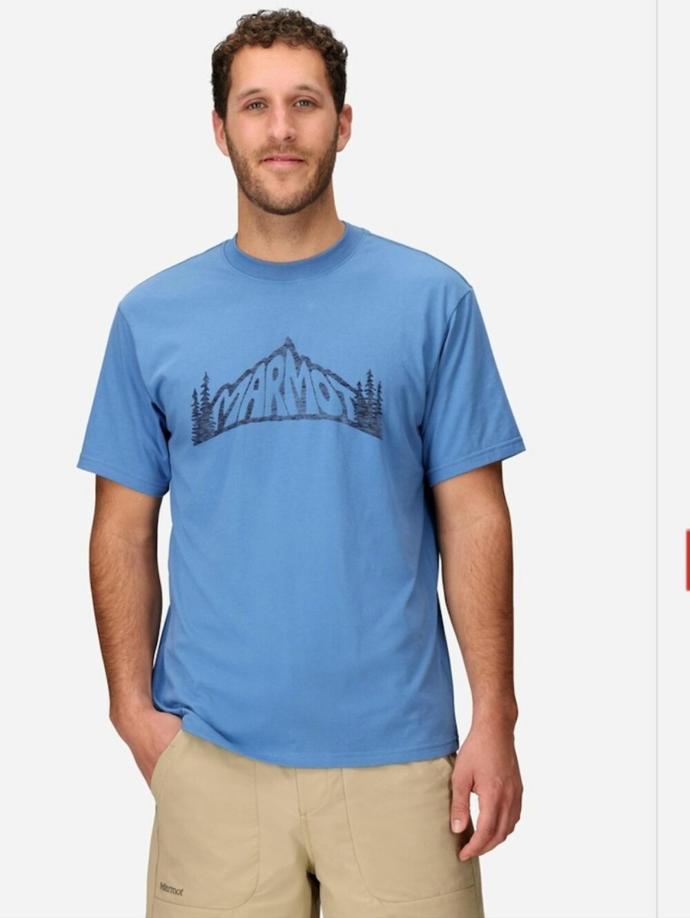 Marmot Men's Peaks and Trees Short-Sleeve T-Shirt in Rain Cloud NWT